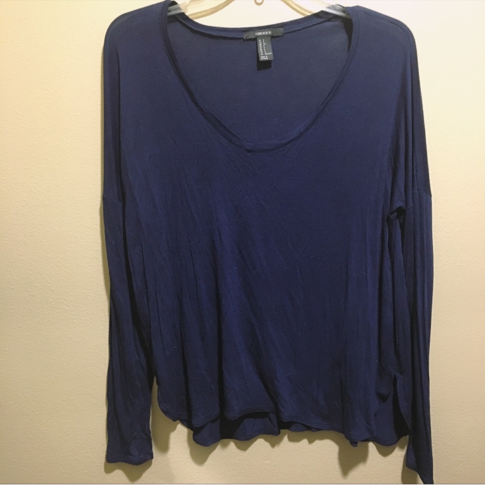 Super soft F21 navy long sleeve dolman